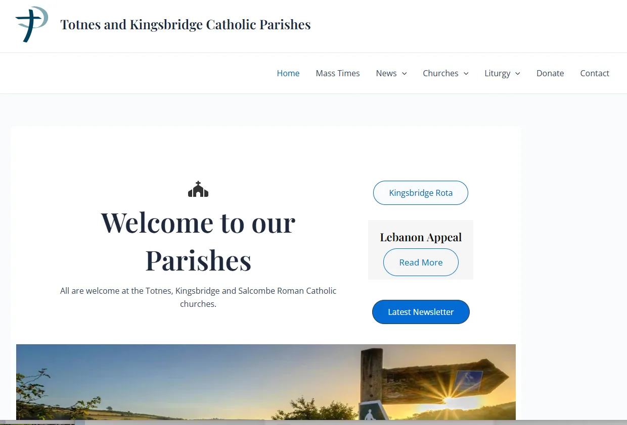 Totnes and Kingsbridge Catholic Parishes website homepage
