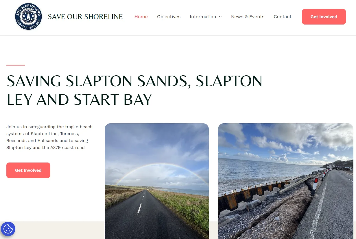 Save our Shoreline website homepage - Saving Slapton Sands, Slapton Ley and Start Bay